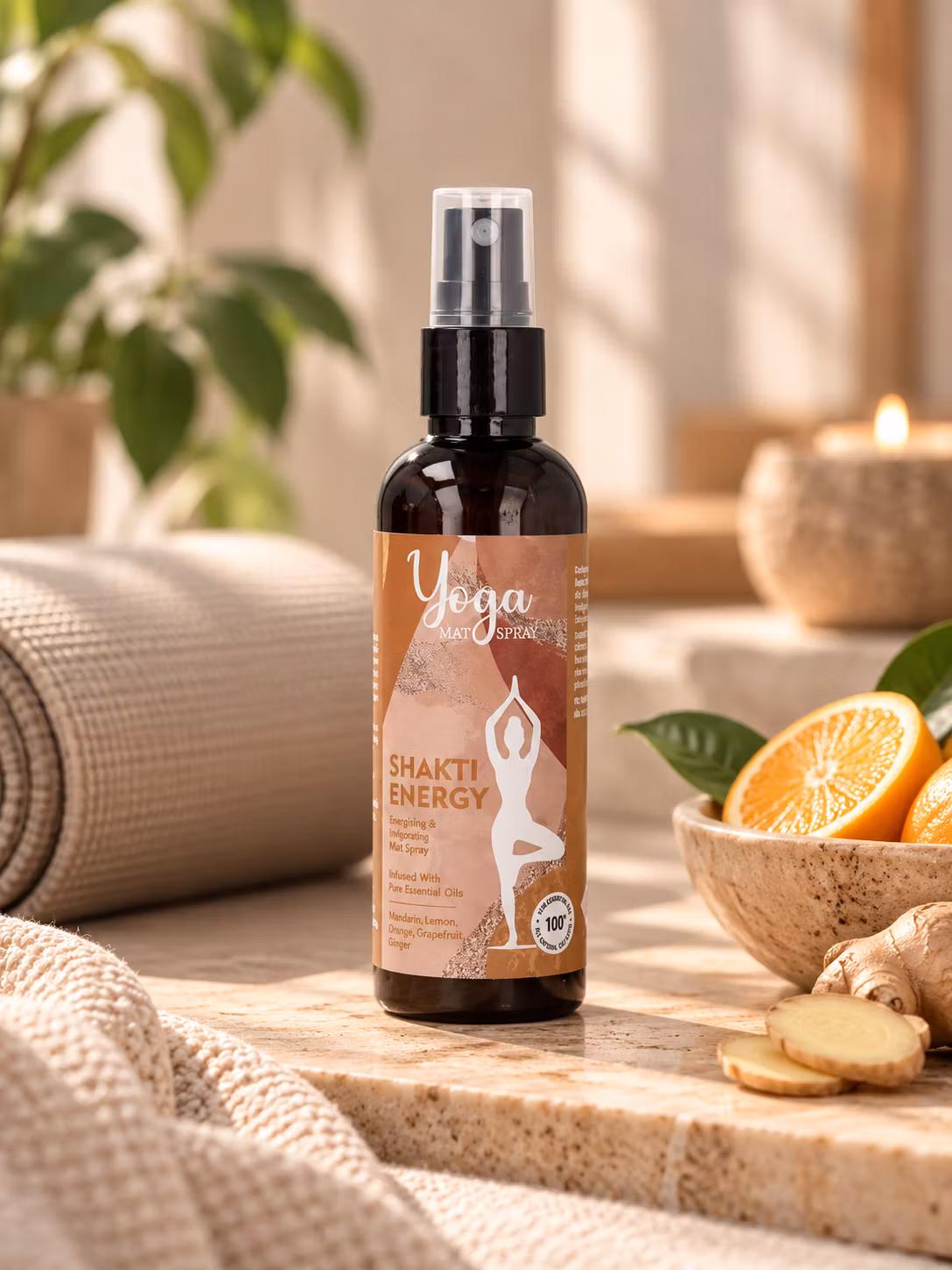 Song of India Shakti Energy yogamattespray 100 ml med citrus och ingefära