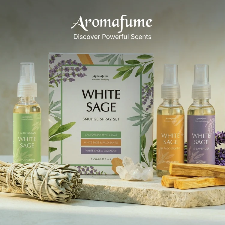 Aromafume White Sage Smudge Spray gåvoset med 3 sprayflaskor à 50 ml – produktbild 11