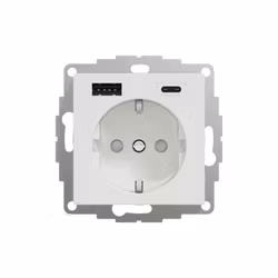 Schneider Exxact 1-vägsuttag 2x USB 3A A+C