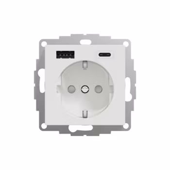 Schneider Exxact 1-vägsuttag 2x USB 3A A+C