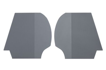 Kit 4: Rubber floor mats for inner wheel arch inside the car for Saab 92, 93, 95 & 96. Grey
