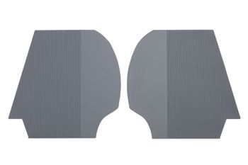 Kit 4: Rubber floor mats for inner wheel arch inside the car for Saab 92, 93, 95 & 96. Grey