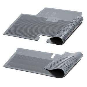 Kit 1: Rubber floor mats front and rear for Saab 92 & 93 years. 1949-1960, Saab 95 & 96 years. 1960-1963, Saab 95 & 96 årsm.1965-1970. Grey