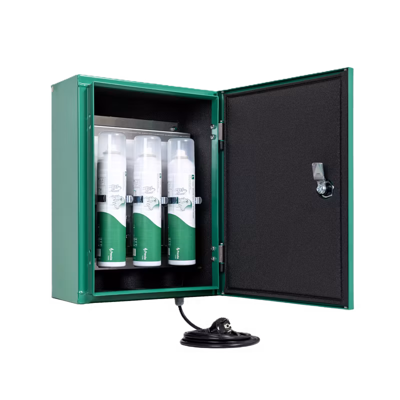 Värmeskåp Presto Ögondusch inkl. 3x250 ml (12V/220V)