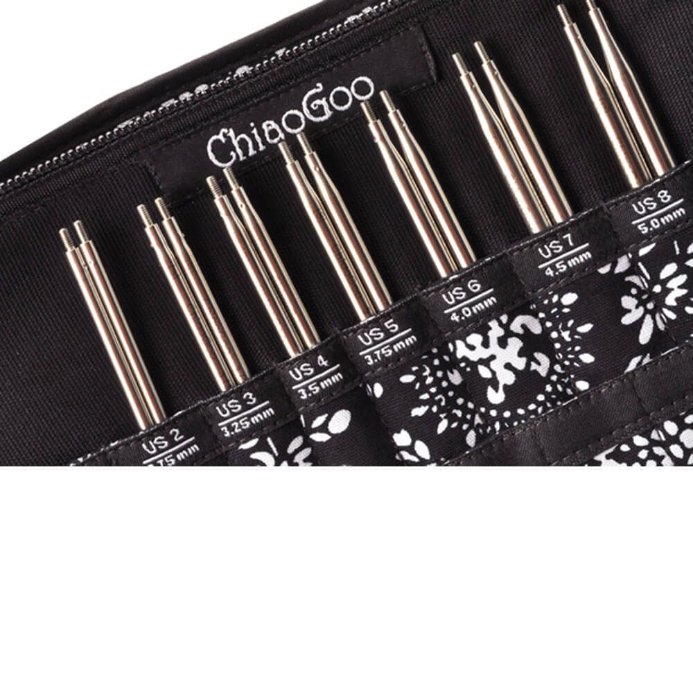 ChiaoGoo Twist Red Lace utbytbara ändstickor set SMALL 2,75-5,0 mm