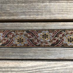Dekorationsband glitter och ornament 33 mm