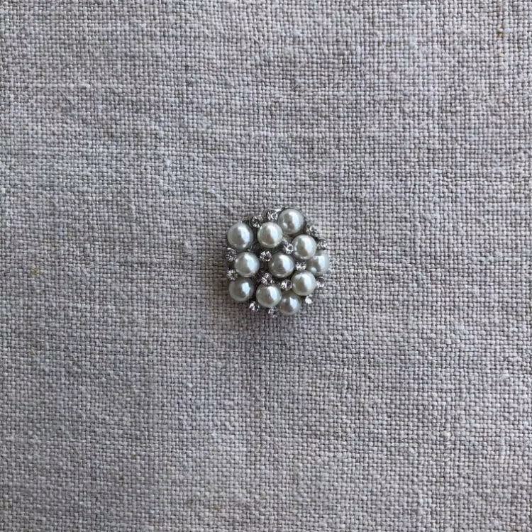 Knapp pärlor och strass 25 mm