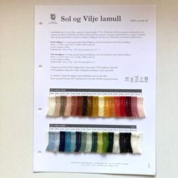 Hillesvåg Vilje och Sol färgkarta