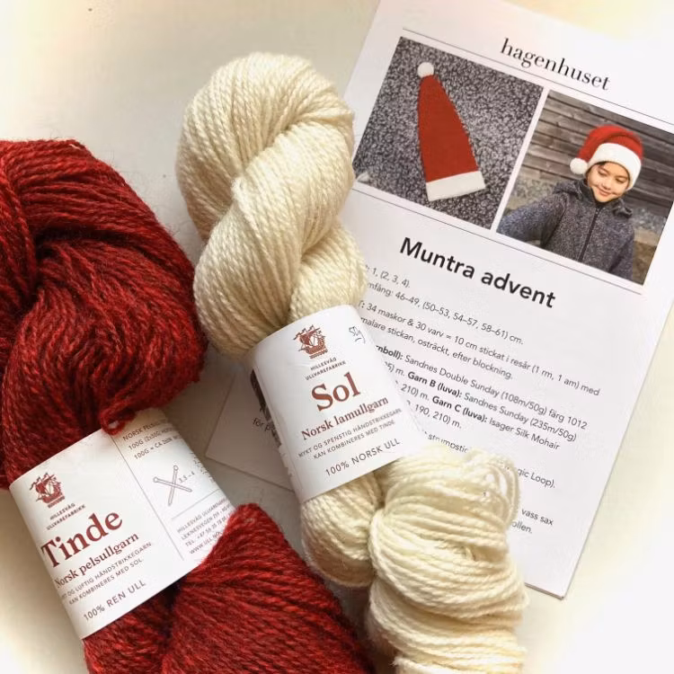 Muntra Advent mössa garnpaket Tinde