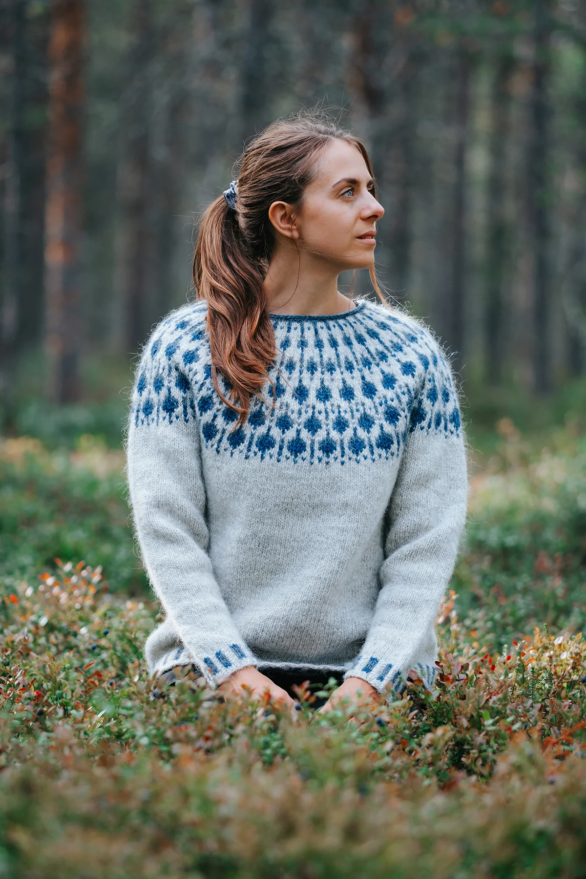 Sisu Knitwear - Blueberry (Blåbær) Sweater (PDF)