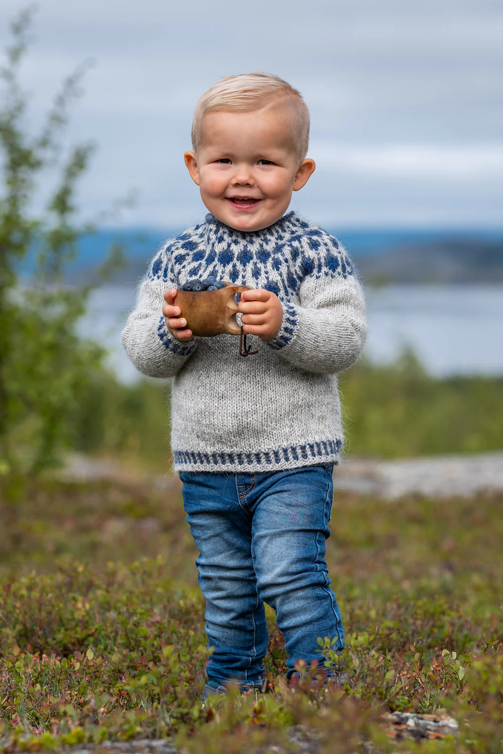 Sisu Knitwear - Blueberry (Blåbær) Sweater mini (PDF)