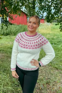 Sisu Knitwear - Raspberry (Bringebær) Sweater Fjallalopi (PDF)