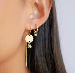 ENAMEL HOOPS BELLE DUSTY GREEN