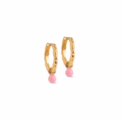 ENAMEL HOOPS BELLE ROSA