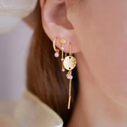ENAMEL HOOPS BELLE ROSA