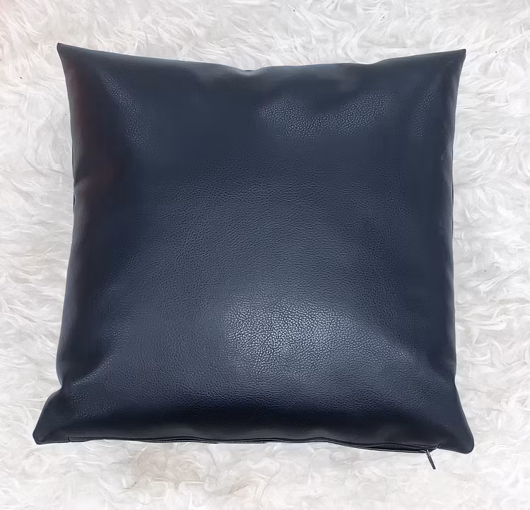 Kuddfodral svart skinn-imitation