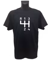 Svart T-shirt, herr Large, växelspaksymbol Amazon i vitt