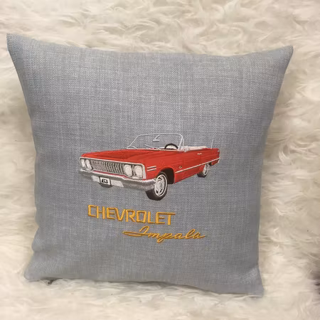 Chevrolet Impala, 1963, kuddfodral ljusgrå