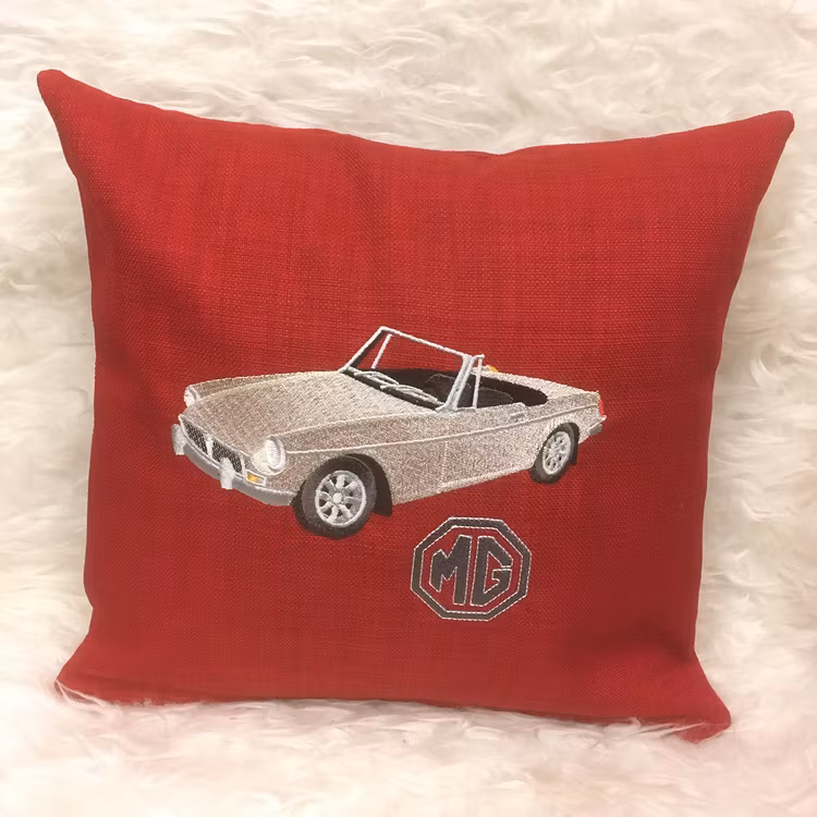 MGB Roadster, kuddfodral röd