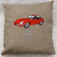 Jaguar XKE Coupe 1965, kuddfodral beige