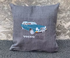 Volvo 164E, 1973, kuddfodral ljusgrå