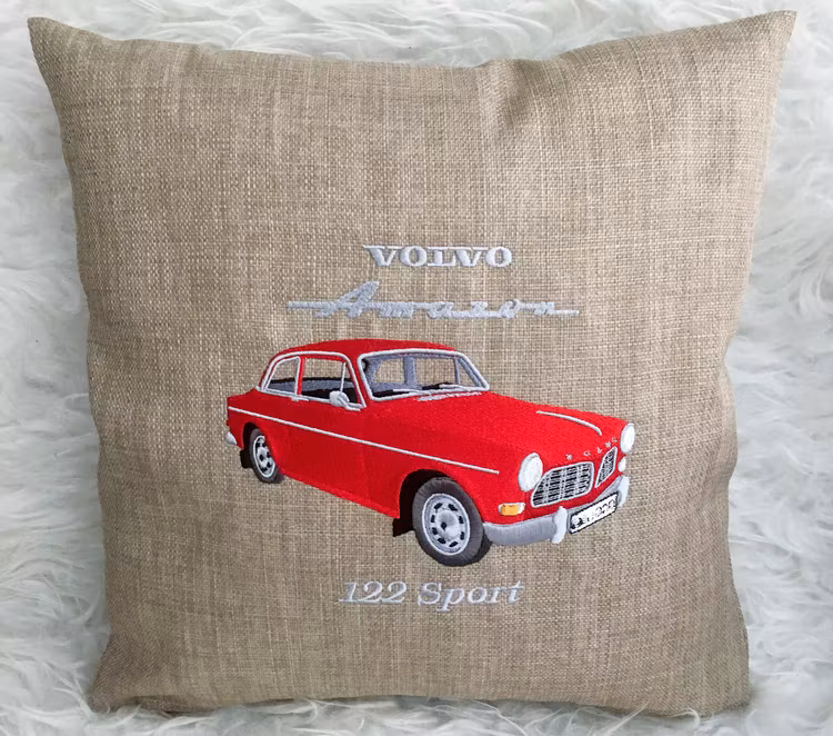 Volvo Amazon, 1965 med eget reg.nr, kuddfodral beige