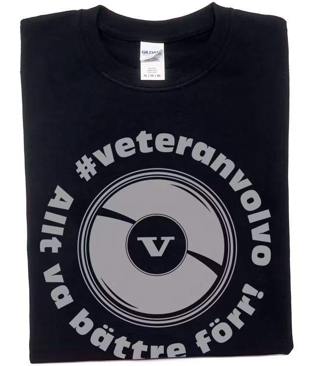 Svart T-shirt, herr. "Allt va bättre förr" GRÅTT