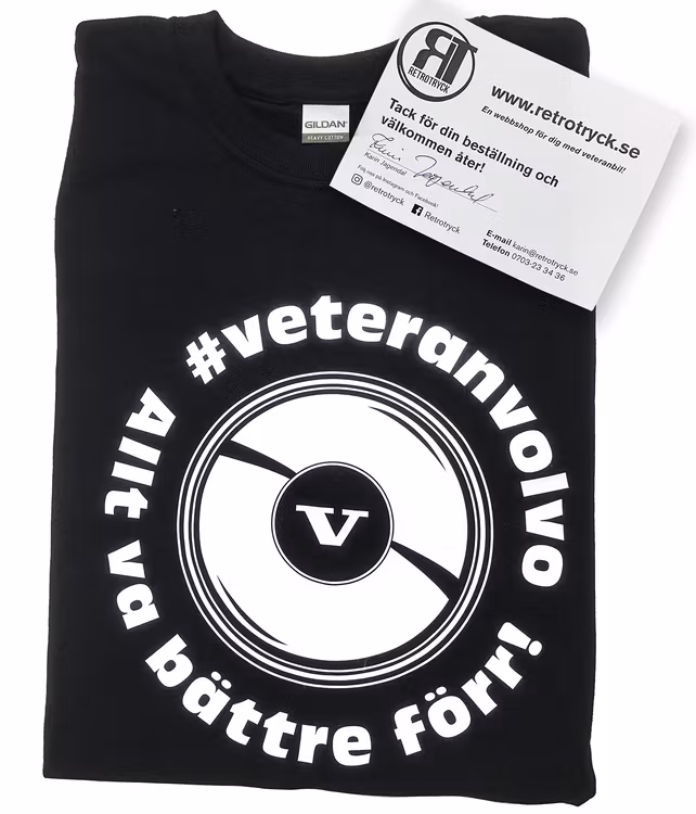 Svart T-shirt, HERR "Allt va bättre förr" Vitt tryck