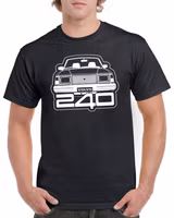 T-shirt herr: Volvo 240 front
