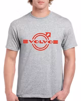 T-shirt herr: Volvo navkapsel 60-tal i rött
