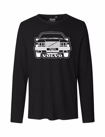 T-shirt LS herr: Volvo 740 front