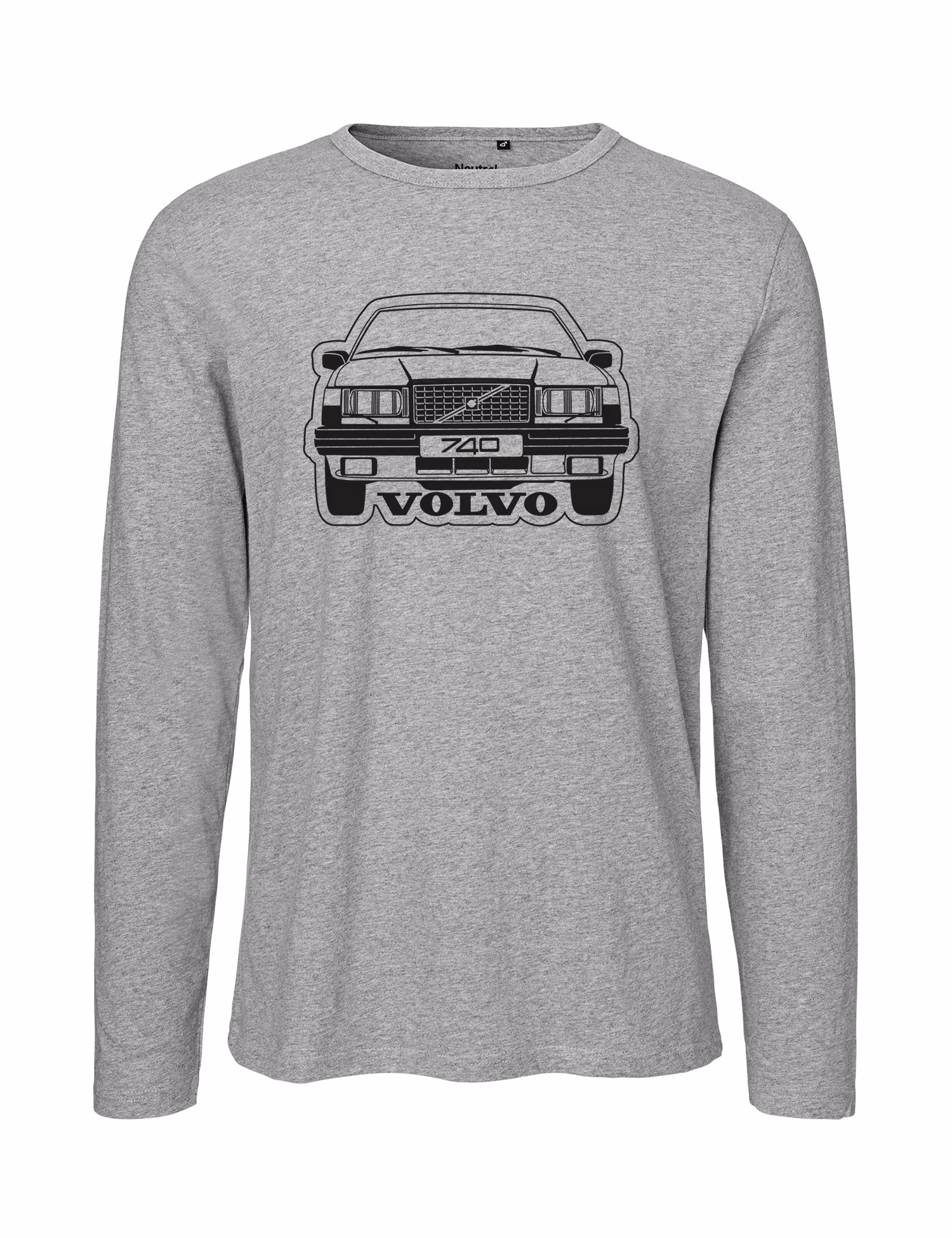 T-shirt LS herr: Volvo 740 front