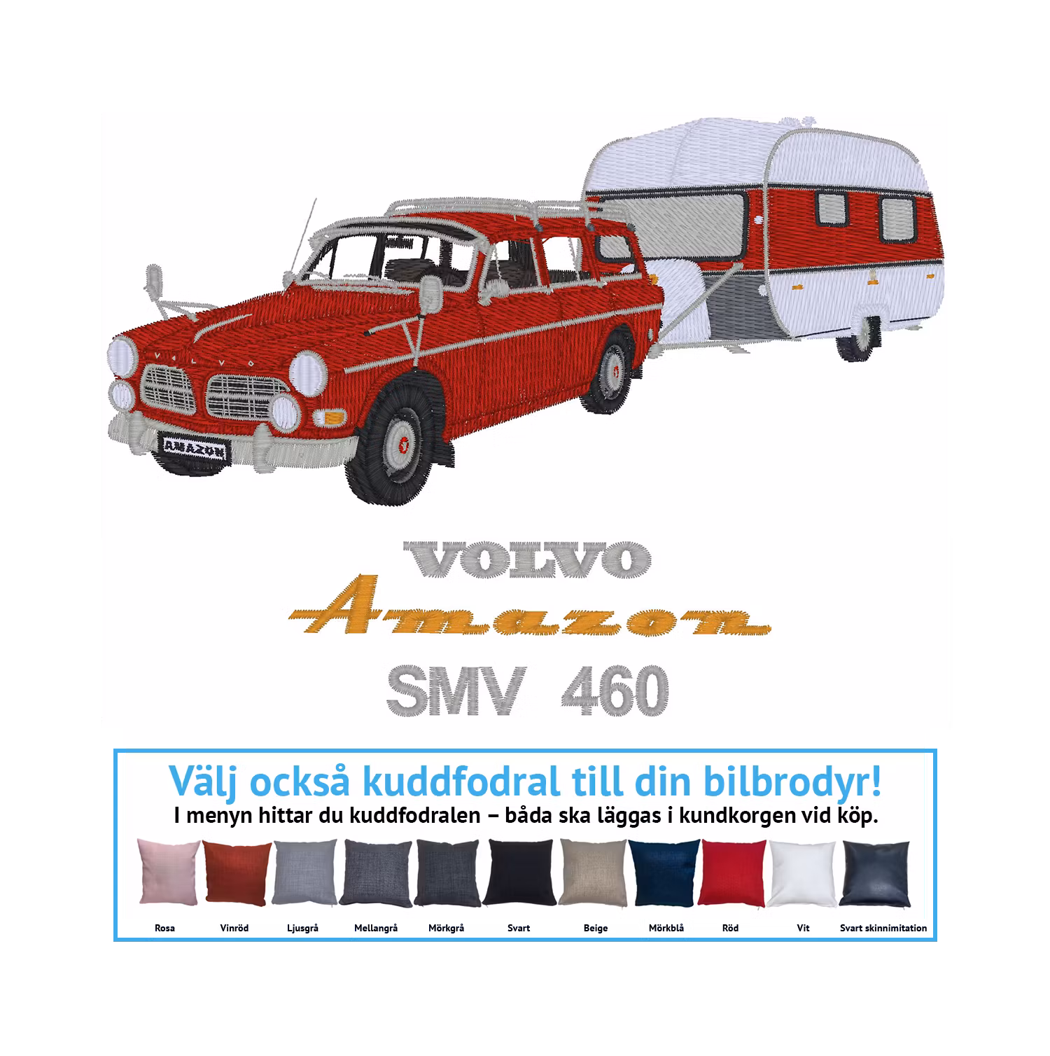 Volvo Amazon kombi special, 1968 + husvagn SMV 460 (omlackerade)
