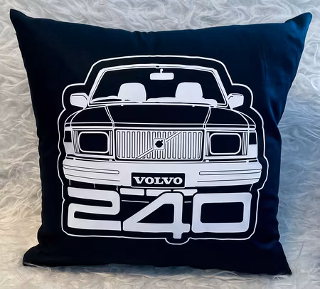 Svart kuddfodral, VOLVO 240 front