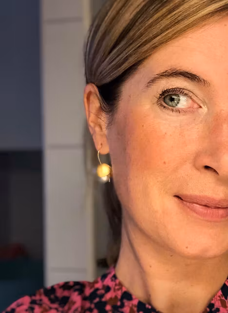 Silverörhängen med förgyllning - Åsa Erwall-Simpson