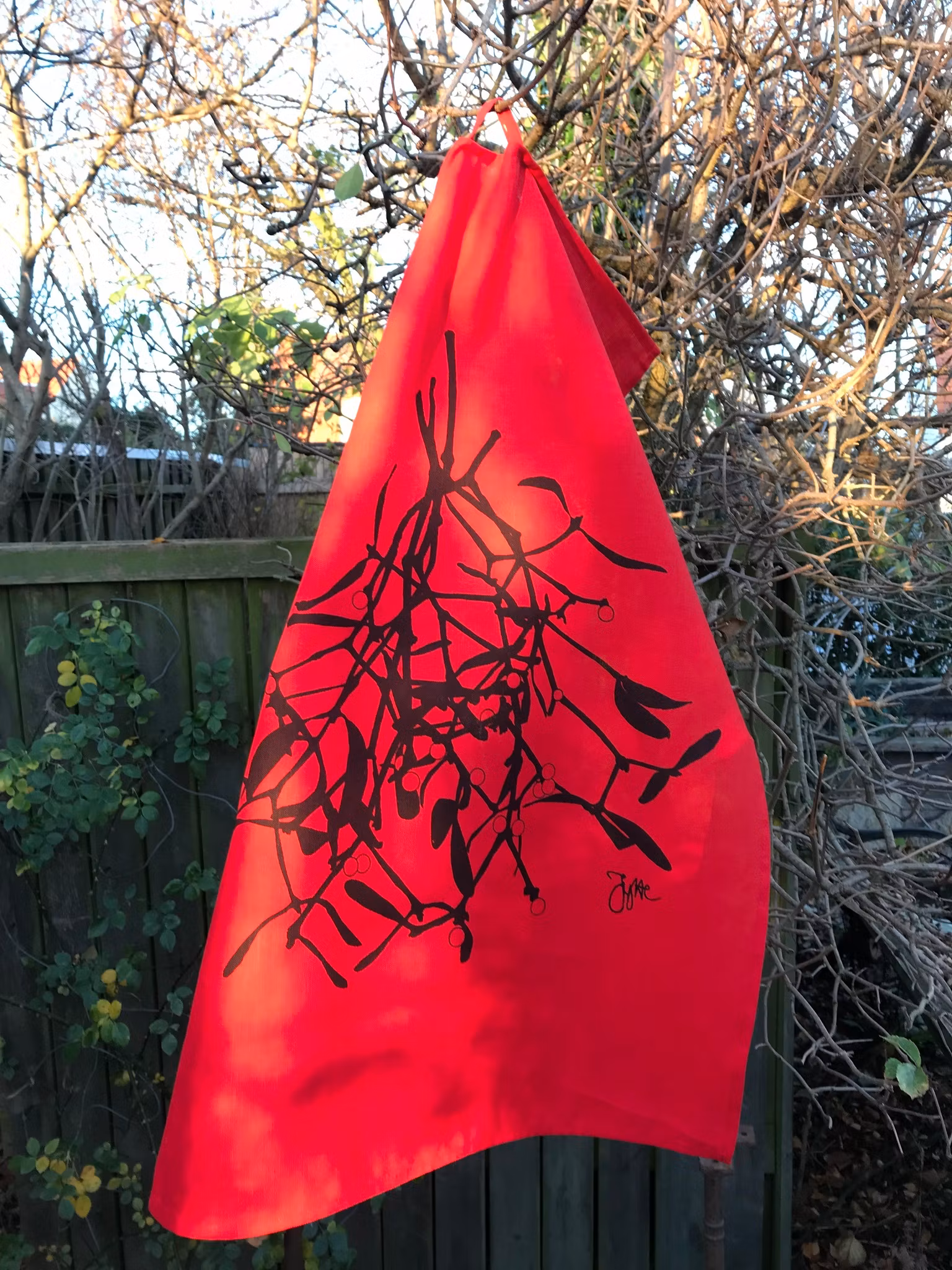 Julhandduk Mistel - Jytte Olsson