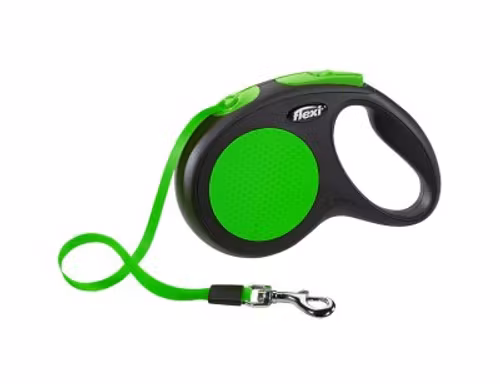 FLEXI KOPPEL NEW NEON M 5M BAND GRØNN MAX 25KG