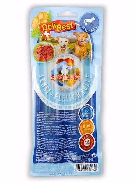HUNDEPØLSE MED HEST FOR SENSITIVE HUNDER 2 X 400 G