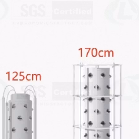 Hydroponiskt Odlingstorn med LED lampor 30 eller 42 poddar