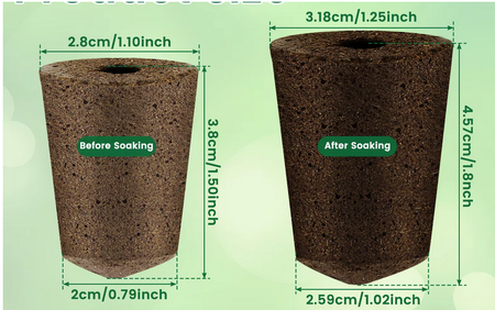 Tjockare odlingspluggar- hydroponiska pluggar 3,8cm x 2,8cm