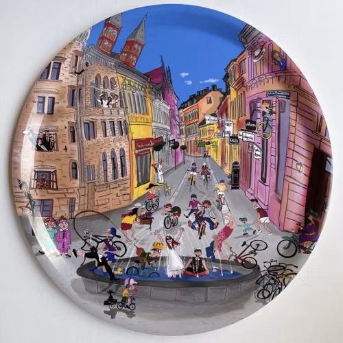 BRICKA "CYKELYRA" 38 CM