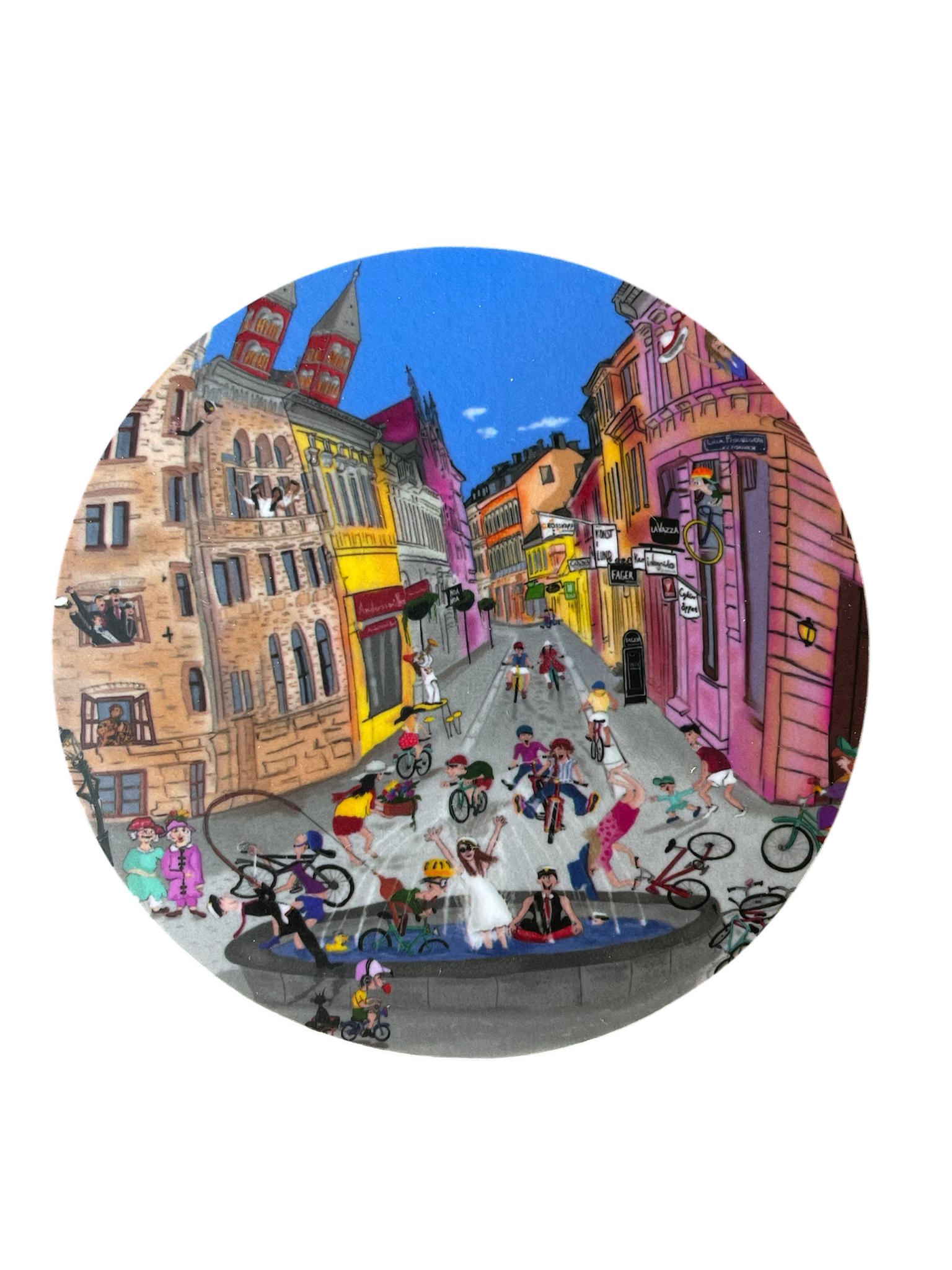 GLASUNDERLÄGG "CYKELYRA" 9 CM