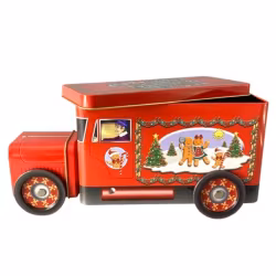 Plåtburk - Skåpbil med pepparkaksmotiv