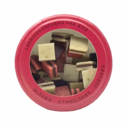 Lakritskonfekt mix Krusbär, blåbär och jordgubb