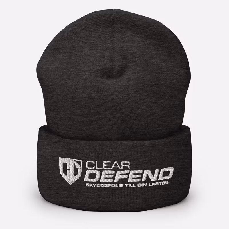 Stickad mössa i mörk grå