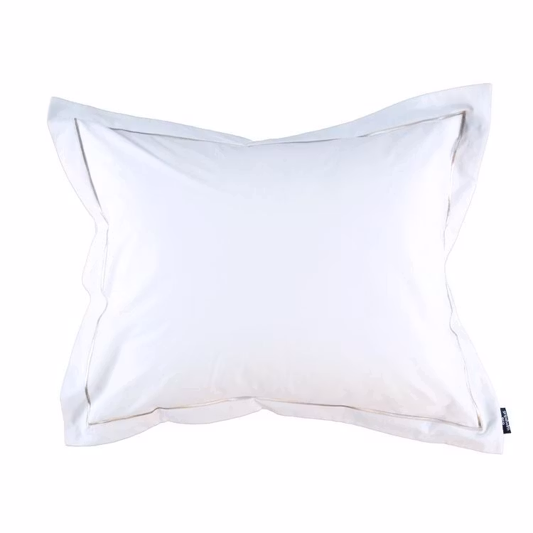 Påslakanset Ekologisk Percale Siri  white/cobblestone 240X220  +  2X50X60 cm