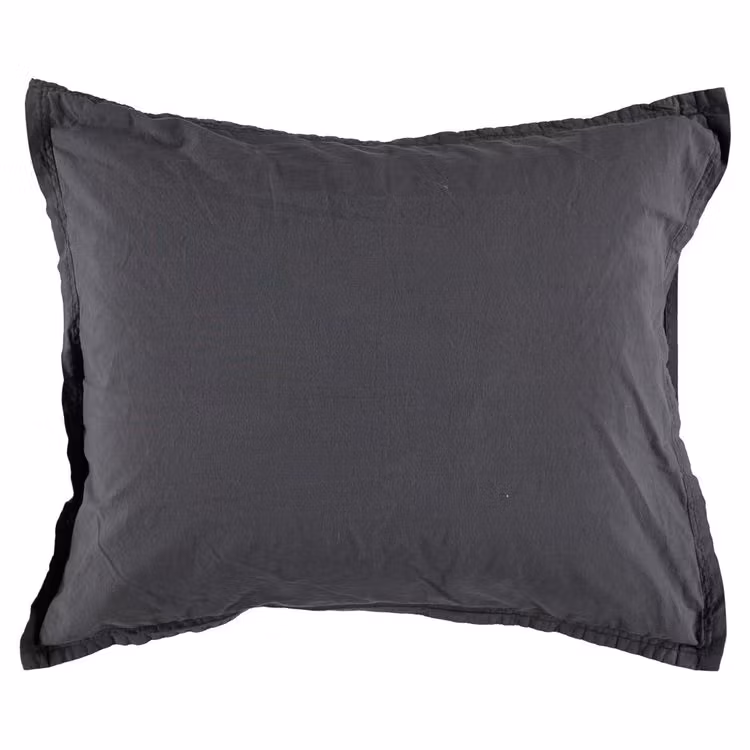 Örngott Vintage GOTS Ekologisk Anthracite 50X60 cm