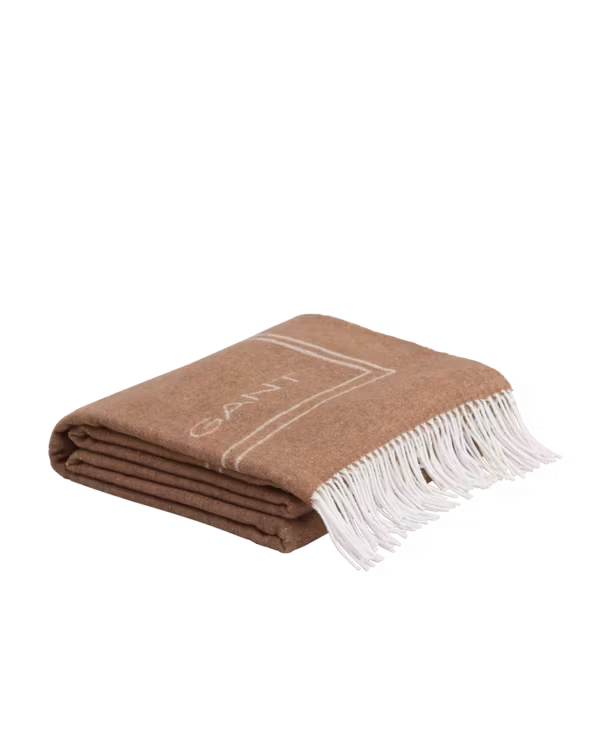 Gant Logo Pläd Roasted Walnut 130x180