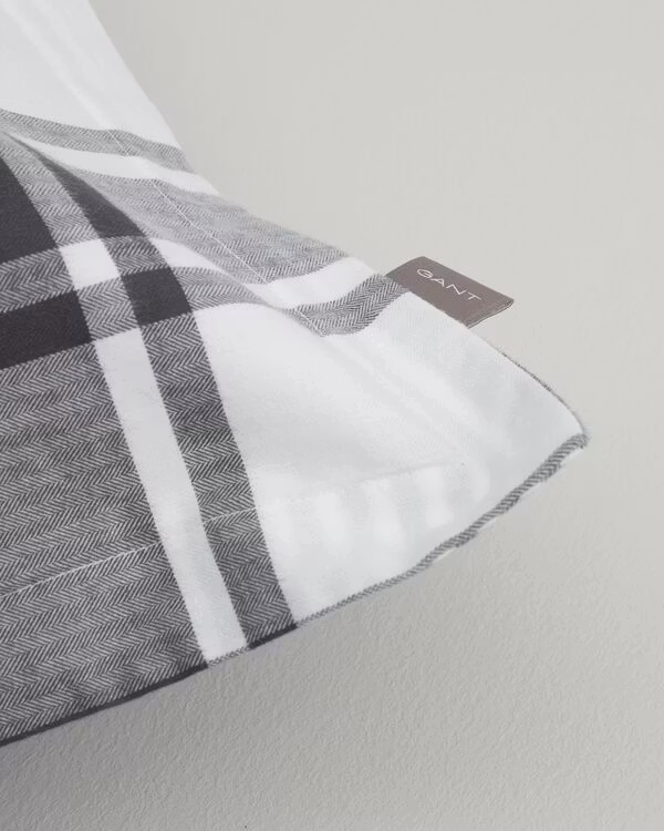 Flannel Check Påslakan 150x210 cm Antracite