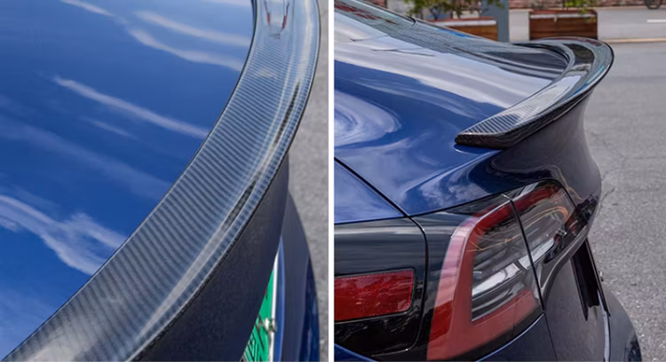 Spoiler baklucka "Go bigger or go home" kolfiber